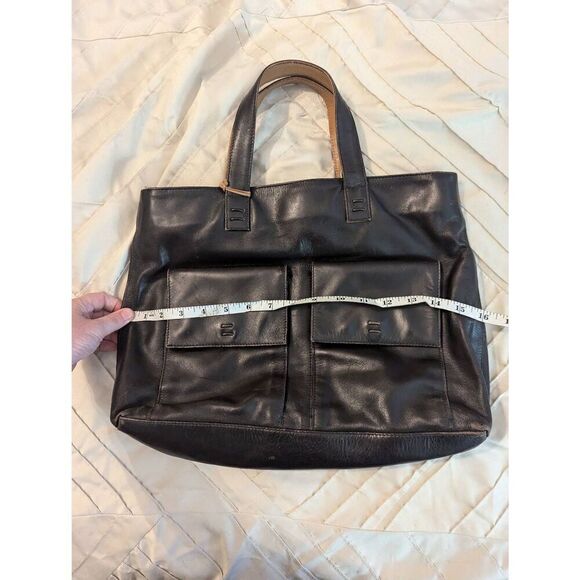 Vintage Radley London Black Leather Tote Shoulder bag, Top Grab Handle - Picture 8 of 9